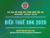 CẬP NHẬT FILE BIỂU THUẾ XNK NĂM 2020 (05/07/2020)